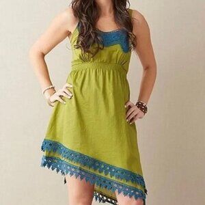 MATILDA JANE Summer Breeze Sundress Green/Blue XS NWOT